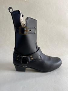 Botas de Motociclista para Mujer, Botas de Carreras de Media Caña, Botas de Cuero Originales para Chicas, Zapatos de Carreras Femeninos - Product Image 6