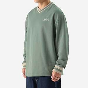 Camisetas Extra Grandes de Alta Calidad para Hombre, 100% Algodón, Logotipo Personalizado, Manga Larga, Color Sólido, Impresión por Sublimación Personalizada, Transpirables - Product Image 3