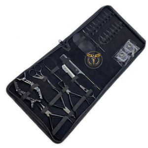 Black Matte Stainless Steel Anti Rust Hair <b>Extension</b> Plier – Micro Ring <b>Bead</b> Crimping Tool for Salon Professional Use - Product Image 1