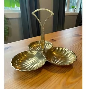 Bol à fruits secs en métal contemporain, porte-collations, plat de service décoratif, pour la table à manger, idéal comme cadeau - Product Image 2