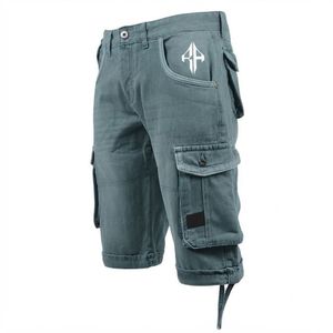 Pantalones Cortos de Mezclilla para Hombre, de Alta Calidad, con Estampado de Serigrafía, Estilo Jeans, de Pierna Ancha, Material Spandex/Poliéster - Product Image 2