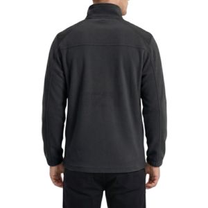 Charcoal Black Full Zip Stand Up Collar Zipper <b>Fleece</b> <b>Jacket</b> Technical Zipper Chest Pocket Heavy Winter <b>Fleece</b> <b>Jackets</b> - Product Image 2