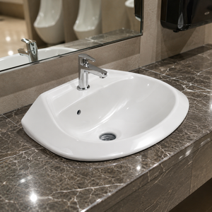 Lavabo à encastrer finition polie, débit de 0,5 GPM, pour hôtel, villa, salle de bain, installation encastrée - Product Image 5
