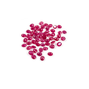 Rubis naturels de Bangkok, ovales calibrés 6x7mm, pierres précieuses naturelles en vrac pour la fabrication de bijoux, prêtes à l'emploi - Product Image 2