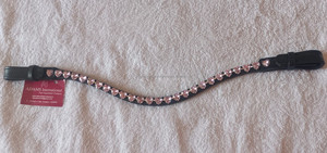 Banda para la frente de brida de caballo personalizada de cuero genuino con cristales Buena calidad Venta al por mayor Bandas artesanales en todos los tamaños - Product Image 5