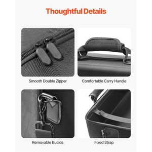 Custodia da trasporto antiurto in EVA per PlayStation 5 con rivestimento interno morbido e divisori imbottiti per custodie extra per giocatori di videogiochi - Product Image 6