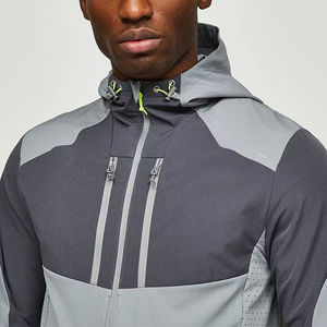 Zipper Pockets Waterproof Hunting Windbreaker <b>Jacket</b> for Men's Outerwear Softshell Windbreaker <b>Lightweight</b> Autumn <b>Running</b> <b>Jacket</b> - Product Image 4