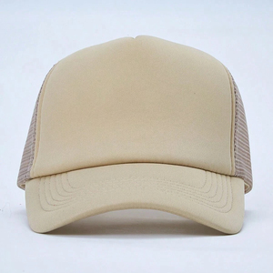 Custom Unisex Mesh Trucker Cap Solid Color Adjustable Back Closure 6-Panel Casual Hat for Adults Spring Summer Wear - Product Image 3