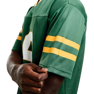 ชุดฟุตบอลอเมริกันแบบซับลิเมชั่น เสื้อฟุตบอลสำหรับผู้ชาย ผ้าตาข่ายโพลีเอสเตอร์ เสื้อฟุตบอลเรียบแบบสวมหัว ชุดกีฬา - Product Image 3