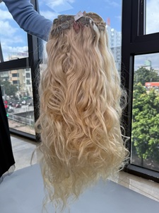 CdyHairVN Venta Off Hair Clip-in 100% Cabello crudo Sin enredos, Precio al por mayor Cabello de cutícula alineado humano para novia - Product Image 4