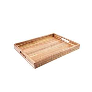 Bandeja de Madera Rectangular con Asa de Metal, Bandeja de Servir de Madera de Acacia Ecológica, Duradera y Segura para Fiestas y Eventos - Product Image 2