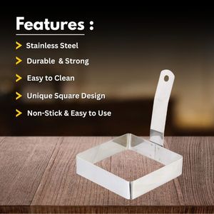Nouvel arrivage en usine : Moule à œufs en acier inoxydable écologique SKI, moule à crêpes et omelettes en métal, outils de cuisine - Product Image 2