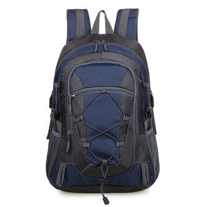 Blue Hiking <b>Backpack</b> Outdoor Camping Rucksack Trekking Pole Holder Front Bungee Cord Water Resistant Travel Bag - Product Image 3