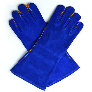 Wholesale Custom Long Welding <b>Gloves</b> Cow Split Leather Protective Hand <b>Gloves</b> - Product Image 5