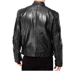 Nouvelle arrivée, veste en cuir pour homme de qualité supérieure, respirante, personnalisée, veste de motard en cuir d'agneau véritable, veste noire pour motard - Product Image 3