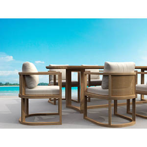Conjunto de Muebles de Patio, Conjunto de Jardín para Exteriores, Conjuntos de Jardín de Lujo para Exteriores, Muebles de Teca para Restaurantes al Aire Libre - Montage - Product Image 2
