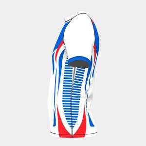 Wholesale <b>White</b> <b>Blue</b> <b>And</b> <b>Red</b> Short Sleeve Rash Guard – Stretchable Compression Shirt for Fitness Brands - Product Image 4