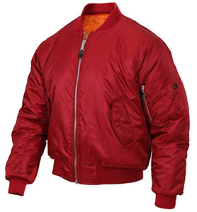 <b>Men's</b> Black Satin Long Bomber <b>Jacket</b> Autumn Zipper Closure Casual Reversible Eco-Friendly Breathable Polyester Wadding Standard - Product Image 3
