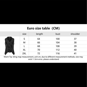 Waistcoat Wholesale <b>Gothic</b> Steampunk Victorian Cosplay Mens Double Breasted Vest 2026 - Product Image 6