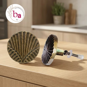 Pomo de Hierro Fundido Redondo de Diseño Industrial para Gabinetes de Cocina, Almacenes y Uso en Exteriores - Product Image 1