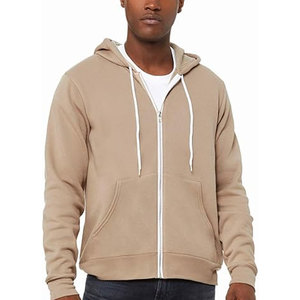 Sweat à capuche zippé Bella Canvas 3739 Style, en coton peigné vierge de qualité supérieure, molleton doux éponge, promotionnel, personnalisable, pour homme, hiver - Product Image 1