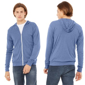 Zipper Hoodie Cotton Bella+Canvas Unisex Tri-blend Full-Zipper Hoodies <b>Sweatshirt</b> - Product Image 5