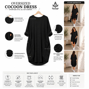 Robe longue en coton brodée pour femmes, insignes maçonniques héritages de la sororité grecque Delta Sigma |   Broderie personnalisée pour femmes de la confrérie - Product Image 5