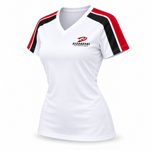 Ropa de boutique personalizada para mujer, camisetas con cuello en V para boutiques, colecciones minoristas y tiendas en línea, estilo moderno y duradero. - Product Image 3