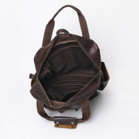 Mochila de cuero para hombre y mujer, para viaje, escuela, oficina, uso diario, informal, al aire libre, gran capacidad, impermeable, con cremallera para portátil, desmontable