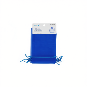 Sacchetti Regalo in Organza Ilan 10x15 Cm 5 Pezzi Colore Blu - Product Image 1