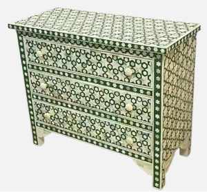 Juego de Mesa de Centro Antigua con Base de Resina, Acentos de Cuerno de Búfalo y Incrustaciones de Hueso, Tallada a Mano, Ecológica, Tamaños Personalizados, Duradera y Decorativa - Product Image 6