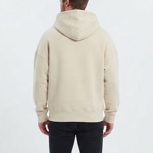Sweat-shirt à capuche beige pour homme, personnalisé avec logo, imprimé palmier, coupe classique, en coton French Terry, décontracté, pour l'automne – Meilleures ventes - Product Image 2