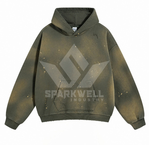 Sudadera con Capucha Extra Grande para Hombre Sparkwell Industry, 100% Algodón, Felpa Francesa, Estilo Casual para Otoño, con Logotipo Estampado en la Parte Delantera - Product Image 6
