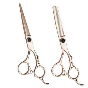 Ciseaux de coiffure professionnels droitiers les plus tendance, à manche droit, pour effiler les cheveux - Product Image 5