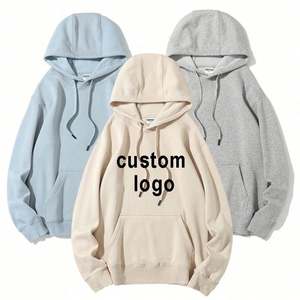 Sweats à capuche personnalisés 550 g/m² en coton épais de qualité supérieure pour hommes, impression personnalisée, style streetwear oversize - Product Image 1
