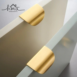 Tiradores de Latón Dorado Modernos y Sencillos con Borde Ovalado para Muebles de Cocina, Baño, Cajones y Puertas, Ecológicos y Duraderos - Product Image 2