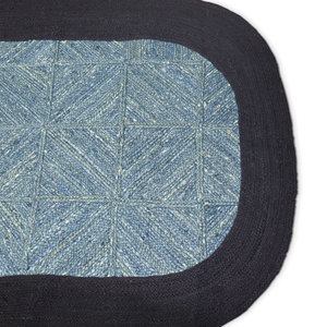 Alfombra Grande Hecha a Mano de Yute Orgánico Ecológico con Patrón Geométrico Bohemio de Pelo Corto para Hoteles y Decoración de Salas de Estar - Product Image 6