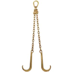 Cadena de Remolque con Gancho en J 5/16 X2 G70, Ganchos en J de Vástago Grande, 4700 Lbs, con Seguridad, Accesorios para Control de Carga en Remolques de Camiones de Plataforma - Product Image 1