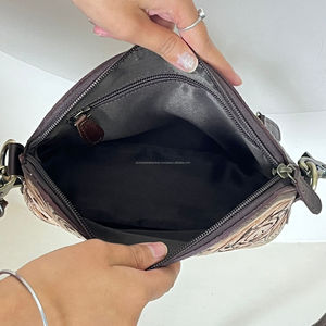 <b>Top</b> Selling 2026 Tooled Leather Crossbody Handbag <b>Cherry</b> Floral Design Women Western Handmade Genuine Leather Shoulder Sling Bag - Product Image 6