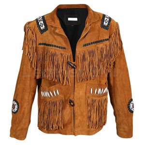High Performance Western Fringe <b>Suede</b> Leather <b>Jacket</b> Retro Cowboy Fashion <b>Jacket</b> Manufacturer Bulk Supply - Product Image 5