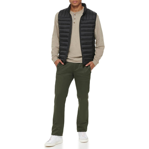 Black Puffer Vest <b>Padded</b> Gilet Stand Collar Sleeveless Jacket Winter Bodywarmer Daily Casual Puffy Waistcoat - Product Image 5