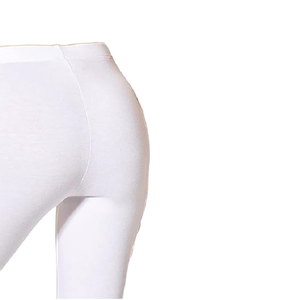 เลกกิ้งสตรีเอวกลางทำจากผ้าฝ้าย95% 5% สแปนเด็กซ์สีขาวสั่งทำ - Product Image 3