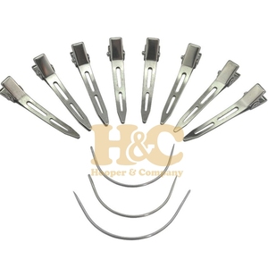 <b>Hair</b> Kits Commercial Use Free Logo New <b>Hair</b> Extension Tools Kit Loop Hook Clips <b>Box</b> Shape Needles Stainless Steel Plier logo - Product Image 4