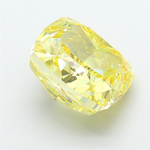 Pierre précieuse non montée, diamant de laboratoire de haute qualité, jaune vif fantaisie, taille coussin, excellente coupe, certifié CVD, pour joaillerie fine. - Product Image 6