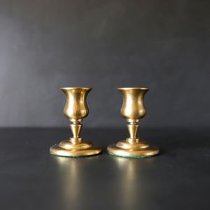 <b>Brass</b> Taper Candle Holder Traditional <b>Candlestick</b> Vintage Home Accent Enduring Grandeur - Product Image 4