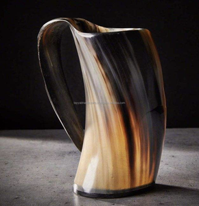 Tasse à boire Viking en corne de buffle faite à la main Nouveau design pour la bière et le café d'Inde - Product Image 1