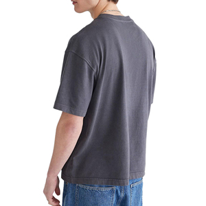 100% Cotton Sport Blank <b>White</b> Boxy Streetwear Cropped <b>Tshirts</b> Men Wholesale Manufacturers Custom T-shirt - Product Image 6