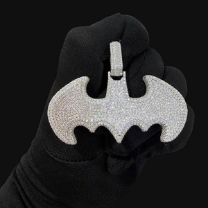 Pendentif chauve-souris en moissanite, style hip-hop glacé, collier gothique, pendentif de luxe pour hommes et femmes - Product Image 6