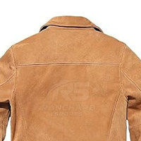 Jaket Kulit Sapi Suede Premium Pria Slim Fit Lembut Asli Kasual Musim Dingin Streetwear Klasik Fashion Outerwear Depan