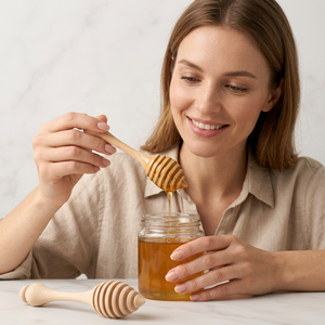 Natural Wood Honey Dipper Stick Long and <b>Mini</b> Stick at Very Bast Price Jar Dipper by Handmade Collection - Product Image 1